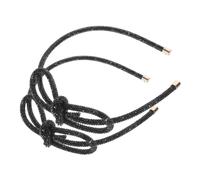 Beatifufu Diadema Con Pedrería De Cristal y Lazo 2 Piezas Talla Única Para Mujer y Niña Tocado De Fiesta Negro Brillante Para Bodas y Maquillaje
