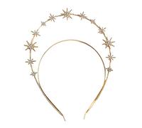 Beatifufu Diadema De Brillo Estrellas y Sol Para Novias Tocado De Elegante Para Bodas y Adorno De Pelo De Color Dorado