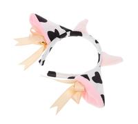Beatifufu Diadema Decorativa Vaca Suave y Elástica con Campanilla para Disfraz Animal y Accesorios de Cosplay para Fiestas y Sesiones Fotográficas