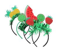 Beatifufu Diademas de Frutas para Mujer 4 Piezas Accesorios para Cabello Hawaiano Coloridos Piña Fresa Sandía y Fruta Exótica Ideales para Fiestas Festivales y Cosplay Adolescente