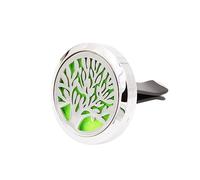 Beatifufu Difusor De Aceites Esenciales Para Coche Con Clip Ventilación y Diseño De Árbol Ambientador De Acero Inoxidable Con Almohadilla Color Aleatorio