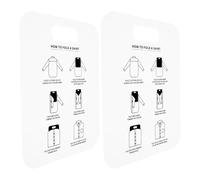 Beatifufu Doblador De Ropa Tablero para Camisas Y Camisetas 2Piezas PP Blanco Práctico para Camisas De Cuello Y Manga Larga En El Hogar Y Viajes