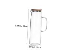 Beatifufu enfriador de vidrio jarra de agua fría lanzadores grande gimnasia jarra para agua bote de tetera perfumada tetera de vidrio de té de flores Bambú
