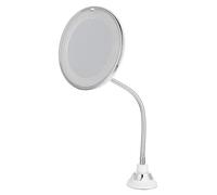 Beatifufu Espejo Cosmético Aumento 10x Material Plástico y Espejo con Luz LED y Ventosa para Baño Adecuado para Maquillaje y Uso en Exteriores