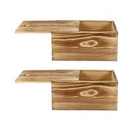 Beatifufu Estuche Deslizante de Madera Quemada 2 Piezas, Caja Multifunción para Almacenamiento y Embalaje en Hogar y Oficina, Compacto y Portátil para Organización Práctica