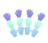 Beatifufu Guantes Exfoliantes de Ducha 12 Piezas, Manoplas de Baño de Nylon para Quitar Células Muertas, Colores Surtidos (morado, Verde, Azul) para Cuidado Personal y Spa Hogar