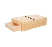 Beatifufu Herramienta de Afeitar y Biselado de Jabón de Madera con Caja y Cuchilla Ajustable para Recorte Alisado y Corte de Jabón Artesanal con Aceite Esencial