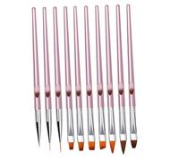 Beatifufu Juego De Pinceles Para Delinear Uñas Suministros Para Uñas Mango De Oro Rosa Bolígrafos Para Decoración De Uñas Para Todas Las Edades