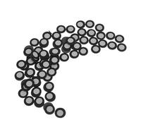 Beatifufu Marcador de reflexión difusa magnético, 6 Hojas, 50pcs/Hoja, plástico Negro, diámetro 6-10 mm, para escaneo preciso y diseño inverso