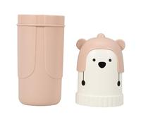 Beatifufu Organizador Portátil Para Cepillos De Dientes y Pasta Dental Caja Compacta De Plástico Rosa Diseño Oso Infantil Estuche De Viaje Multiusos Para Cuidado Bucal En Desplazamientos y Hogar