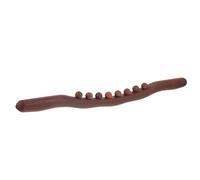 Beatifufu Palo de Masaje Muscular de Madera de Haya Carbonizada Pequeño, Herramienta de Masaje Dentada y Relajación Muscular, Uso Doméstico para Terapias Corporales