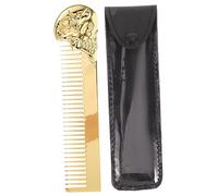 Beatifufu Peine De Barba y Cabello Diseño De Calavera Peine Doble Cara Pouch De Accesorio De Estilo Para Hombres Compacto y Versátil Para Tipo De Cabello y Barba