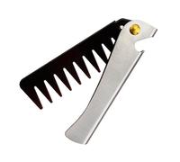 Beatifufu Peine Plegable Para Hombres y Masajeador Antiestático De Acero Inoxidable Mango Pequeño, Peine Para Cabello y Cuero Cabelludo, Herramienta Portátil Para Cuidado Personal Diaria