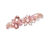 Beatifufu Pinza Para Cabello Pedrería Forma De Lazo Accesorio Elegante Para Mujeres y Niñas Para Fiestas y Banquetes Color Champán Diseño Exclusivo Que Realza Tu Estilo