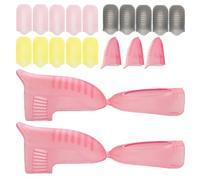 Beatifufu Pinzas Ajustables para Uñas de Gel 20 Piezas Plástico para Quitaesmalte Acrílico Juego Bandas para Dedos Clips de Envoltura para Uñas Postizas Herramienta para Cuidado en Casa