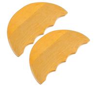 Beatifufu Placa de Masaje de Madera Ligera 2 Piezas, Herramienta Guasha para Cuerpo, Cara y Cuello, Accesorio de Masaje Portátil para Uso Profesional y Doméstico