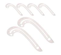 Beatifufu Reglas curvas francesas para patronaje 6PCS, reglas de corte y curvas de, plantillas de medición de plástico para prendas de vestir, reutilizables y con marcas claras para