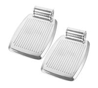 Beatifufu Reposapiés Diseño Simple y Fácil de Usar Silla de Ruedas de Aleación de Aluminio para Par de Recambios Resistentes y Compactos para Personas Mayores