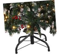 Beatifufu Soporte Metálico para Base de Árbol de Navidad Artificial Horneada Resistente y Estable con Tornillos para Fijación y Diseño de Cuatro Patas Equilibradas Fácil de Instalar para