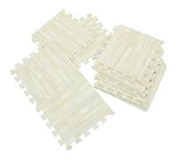 Beatifufu Tapete de Espuma EVA para 10 Piezas 30X30X1 CM Diseño Madera Colchoneta de Juego Entrelazada para Bebés Protector de Suelo Seguro y Antideslizante para Sala y Dormitorio