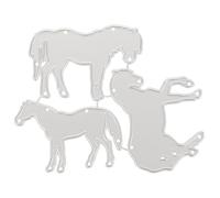 Beatifufu Troquel de Corte Plantillas de Metal en Acero al Carbono Forma de Caballo para Cultivar Creatividad E Inteligencia para Manualidades y Scrapbook