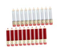 Beatifufu Tubos Vacíos De Brillo Labial 20 Piezas Mini Tamaño Transparente y Rojo Recargables Para Bálsamo Labial Diy Uso Personal Cosmético