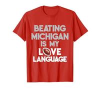 Beating Michigan Love Funny Ohio Home Buckeye Cotización Estado Camiseta