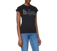 Beatles the - T-Shirt # L Black Femmina # Drop T Logo