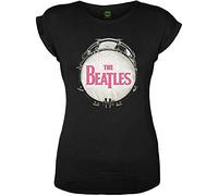 Beatles the - T-Shirt # L Black Femmina # Drum