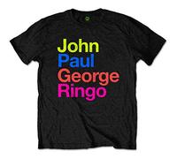 Beatles the - T-Shirt # L Black Unisex # Jpg&R Pepper Suit Colours
