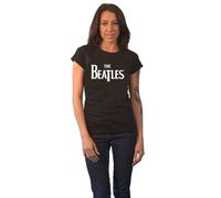 Beatles the - T-Shirt # L Ladies Black # Drop T Logo