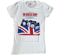 Beatles the - T-Shirt # L White Femmina # the Beatles Story