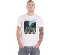 Beatles the - T-Shirt # L White Unisex # Abbey Road & Logo