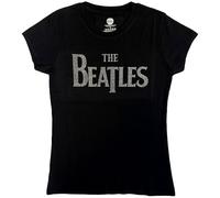 Beatles the - T-Shirt # S Black Femmina # Drop T Logo