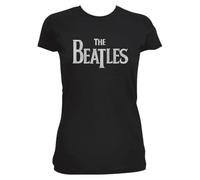 Beatles the - T-Shirt # S Black Femmina # Drop T Logo