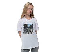Beatles the - T-Shirt # S Kids White # Abbey Road & Logo