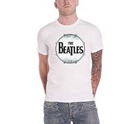 Beatles the - T-Shirt # S White Unisex # Drum Skin