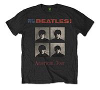 Beatles the - T-Shirt # Xl Black Unisex # American Tour 1964