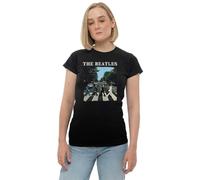 Beatles the - T-Shirt # Xl Ladies Black # Abbey Road & Logo
