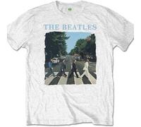 Beatles the - T-Shirt # Xl White Unisex # Abbey Road & Logo