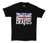 Beatles - the - T-Shirt # Xxl Unisex Black # Drop T Logo & Vintage Flag
