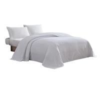 Beatrice Home Fashions Beatriz casa Modas Canal Chenilla Colcha, Chenilla, Blanco, Matrimonio