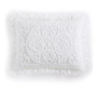 Beatrice Home Fashions Beatriz casa Modas medallón Chenilla Colcha, Chenilla, Blanco, Estándar