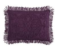 Beatrice Home Fashions Colcha de Chenilla de medallón, Funda estándar, Berenjena