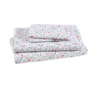 Beatrice Home Fashions Juego de sábanas de Microfibra Estampada, Suave, cómoda, de fácil Cuidado, Incluye 1 sábana Bajera con Bolsillos Profundos de 12 Pulgadas, 1 sábana encimera, Funda de Almohada,