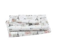 Beatrice Home Fashions Juego de sábanas de Microfibra Estampadas, Suaves, cómodas, de fácil Cuidado, Incluye 1 sábana Bajera con Bolsillos Profundos de 30,5 cm, 1 sábana encimera, Funda de Almohada,