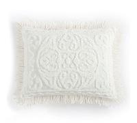 Beatrice Home Fashions Medallion Chenille, King Sham, Marfil