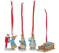 Beatrix Potter - Juego de 4 Adornos Colgantes, Multicolor