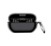 Beats Solo Buds 2024 - Funda protectora suave transparente resistente a los arañazos con llavero