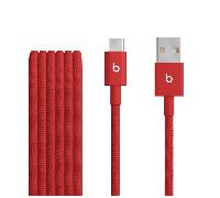 beats usb-a to usb-c woven cable (1.5 m) - rapid red